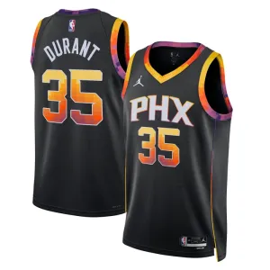Camiseta Phoenix Suns Kevin Durant 35 Statement Edition Negro Swingman para Hombre