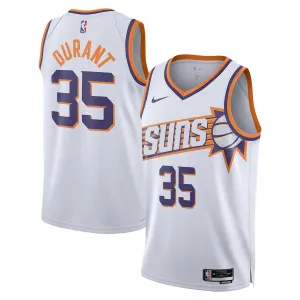 Camiseta Phoenix Suns Kevin Durant Association Edition 2023-24 Blanco Swingman para Hombre