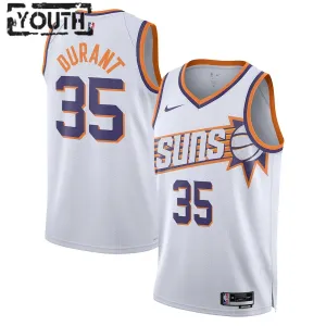 Camiseta Phoenix Suns Kevin Durant Association Edition 2023-24 Blanco Swingman para Niño