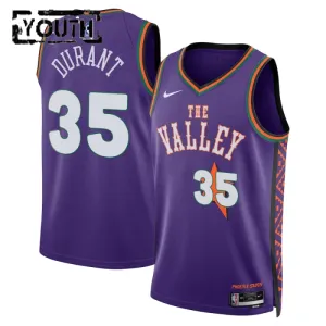 Camiseta Phoenix Suns Kevin Durant City Edition 2024-25 Púrpura Swingman para Niño