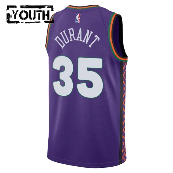 Camiseta Phoenix Suns Kevin Durant City Edition 2024-25 Púrpura Swingman para Niño