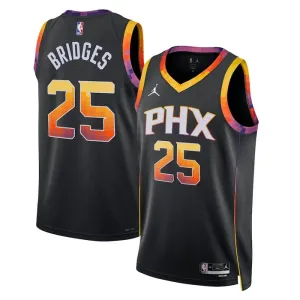 Camiseta Phoenix Suns Mikal Bridges 25 Statement Edition Negro Swingman para Hombre
