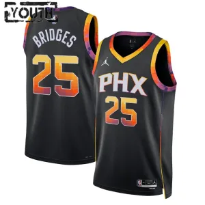 Camiseta Phoenix Suns Mikal Bridges 25 Statement Edition Negro Swingman para Niño