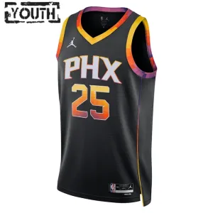 Camiseta Phoenix Suns Mikal Bridges 25 Statement Edition Negro Swingman para Niño