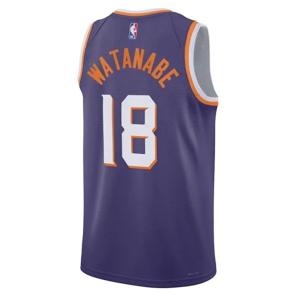 Camiseta Phoenix Suns Yuta Watanabe Icon Edition 2023-24 Púrpura Swingman para Hombre