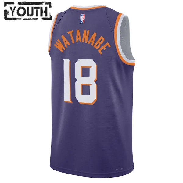 Camiseta Phoenix Suns Yuta Watanabe Icon Edition 2023-24 Púrpura Swingman para Niño