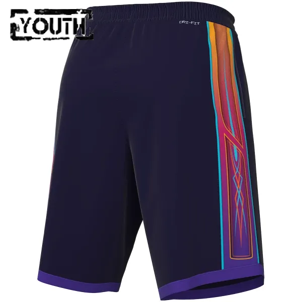 Pantalones Phoenix Suns City Edition 2023-24 Púrpura Swingman para Niño