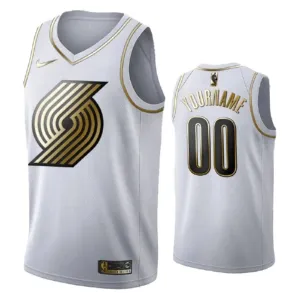 Camiseta Portland Trail Blazers Golden Edition Personalizada Blanco Swingman para Hombre