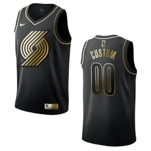 Camiseta Portland Trail Blazers Golden Edition Personalizada Negro Swingman para Hombre