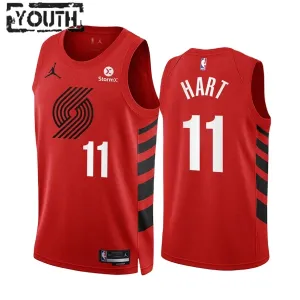 Camiseta Portland Trail Blazers Josh Hart 11 Statement Edition Rojo Swingman para Niño Camiseta Portland Trail Blazers Josh Hart 11 Statement Edition Rojo Swingman para Niño