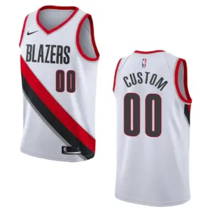 Camiseta Portland Trail Blazers Personalizada Association Edition Blanco Swingman para Hombre