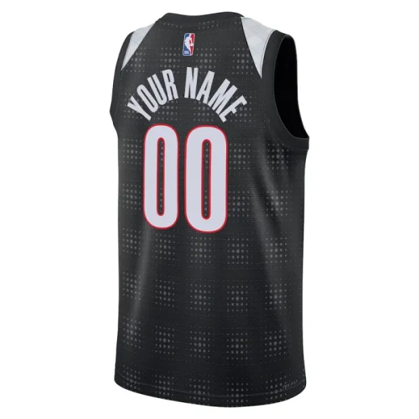 Camiseta Portland Trail Blazers Personalizada City Edition 2024-25 Negro Swingman para Hombre