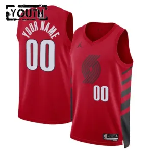 Camiseta Portland Trail Blazers Personalizada Statement Edition Rojo Swingman para Niño