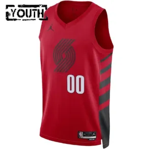 Camiseta Portland Trail Blazers Personalizada Statement Edition Rojo Swingman para Niño