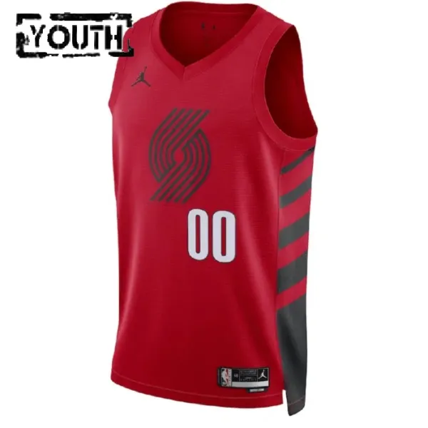 Camiseta Portland Trail Blazers Personalizada Statement Edition Rojo Swingman para Niño