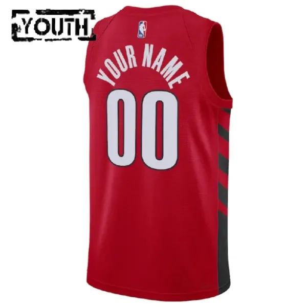 Camiseta Portland Trail Blazers Personalizada Statement Edition Rojo Swingman para Niño