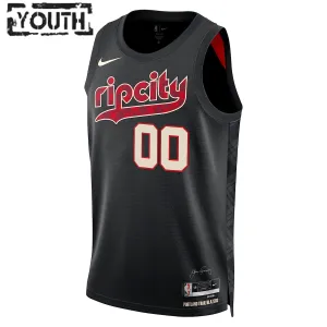 Camiseta Portland Trail Blazers Scoot Henderson City Edition 2023-24 Negro Swingman para Niño