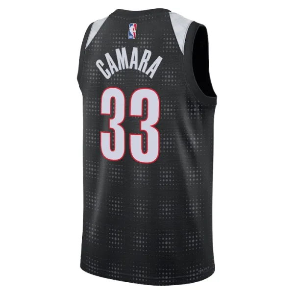 Camiseta Portland Trail Blazers Toumani Camara City Edition 2024-25 Negro Swingman para Hombre