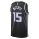 Camiseta Sacramento Kings Davion Mitchell 15 Statement Edition Negro Swingman para Hombre