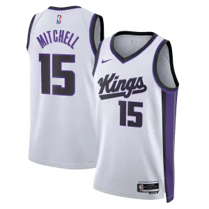Camiseta Sacramento Kings Davion Mitchell Association Edition 2023-24 Blanco Swingman para Hombre