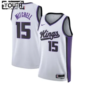 Camiseta Sacramento Kings Davion Mitchell Association Edition 2023-24 Blanco Swingman para Niño