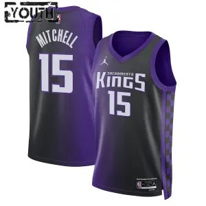 Camiseta Sacramento Kings Davion Mitchell Statement Edition 2023-24 Púrpura Swingman para Niño
