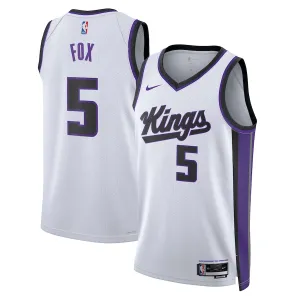 Camiseta Sacramento Kings De Aaron Fox Association Edition 2023-24 Blanco Swingman para Hombre