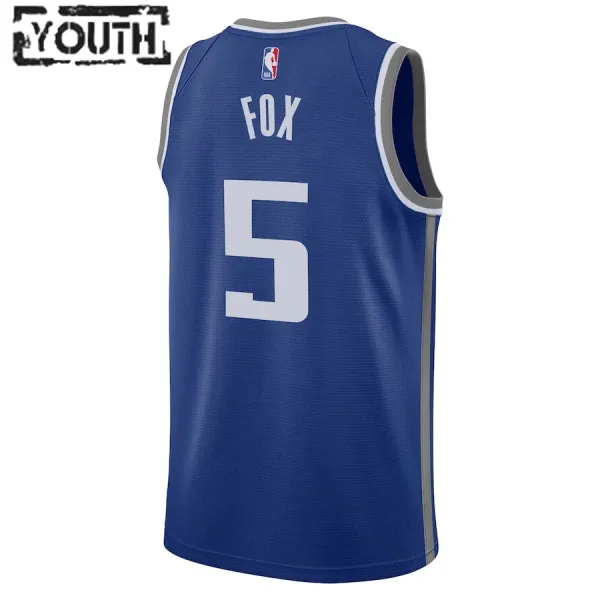 Camiseta Sacramento Kings De Aaron Fox City Edition 2023-24 Azul Swingman para Niño