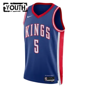 Camiseta Sacramento Kings De Aaron Fox City Edition 2024-25 Azul Swingman para Niño