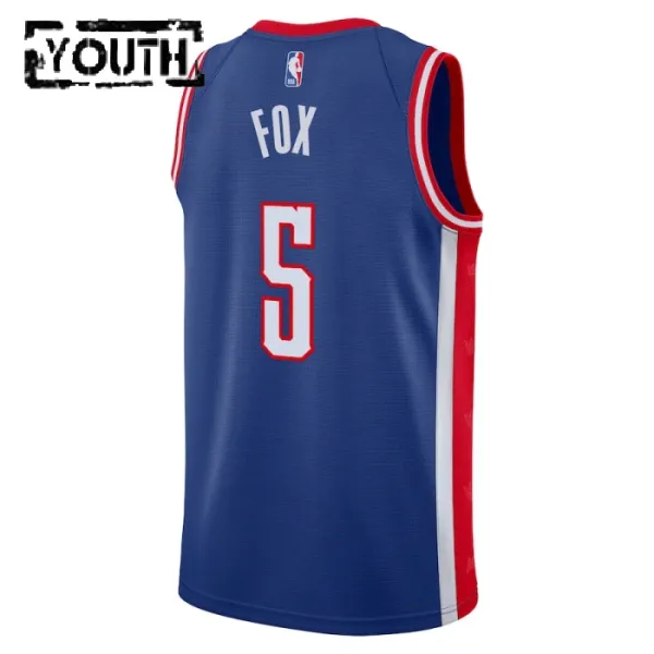 Camiseta Sacramento Kings De Aaron Fox City Edition 2024-25 Azul Swingman para Niño