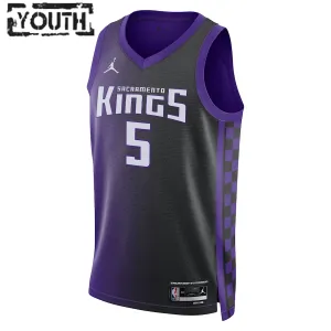 Camiseta Sacramento Kings De Aaron Fox Statement Edition 2023-24 Púrpura Swingman para Niño