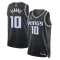 Camiseta Sacramento Kings Domantas Sabonis 10 Statement Edition Negro Swingman para Hombre