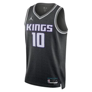 Camiseta Sacramento Kings Domantas Sabonis 10 Statement Edition Negro Swingman para Hombre