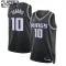Camiseta Sacramento Kings Domantas Sabonis 10 Statement Edition Negro Swingman para Niño