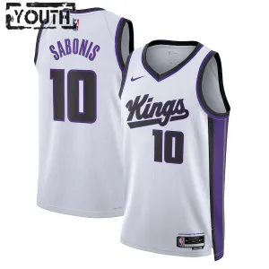 Camiseta Sacramento Kings Domantas Sabonis Association Edition 2023-24 Blanco Swingman para Niño