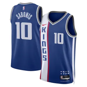 Camiseta Sacramento Kings Domantas Sabonis City Edition 2023-24 Azul Swingman para Hombre