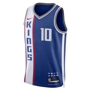Camiseta Sacramento Kings Domantas Sabonis City Edition 2023-24 Azul Swingman para Hombre