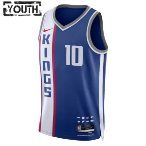Camiseta Sacramento Kings Domantas Sabonis City Edition 2023-24 Azul Swingman para Niño