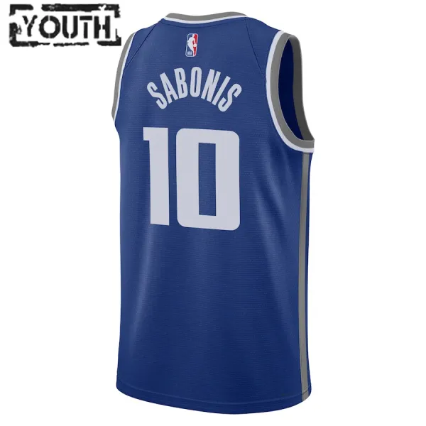 Camiseta Sacramento Kings Domantas Sabonis City Edition 2023-24 Azul Swingman para Niño