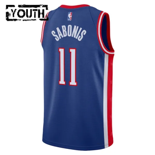 Camiseta Sacramento Kings Domantas Sabonis City Edition 2024-25 Azul Swingman para Niño
