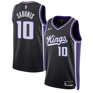 Camiseta Sacramento Kings Domantas Sabonis Icon Edition 2023-24 Negro Swingman para Hombre