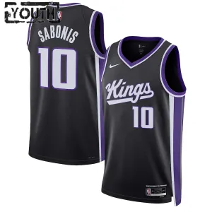 Camiseta Sacramento Kings Domantas Sabonis Icon Edition 2023-24 Negro Swingman para Niño