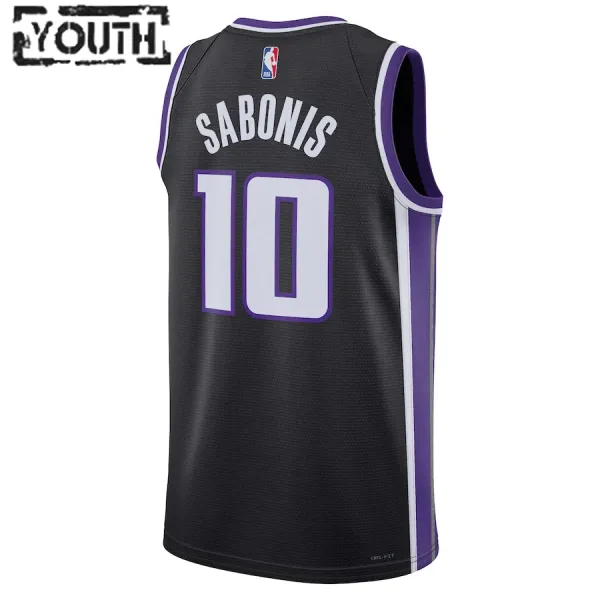 Camiseta Sacramento Kings Domantas Sabonis Icon Edition 2023-24 Negro Swingman para Niño