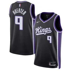 Camiseta Sacramento Kings Kevin Huerter Icon Edition 2023-24 Negro Swingman para Hombre