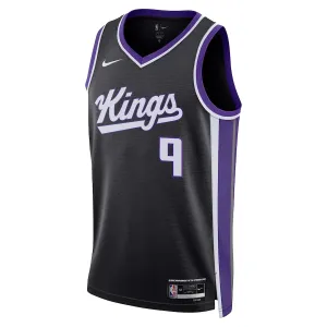 Camiseta Sacramento Kings Kevin Huerter Icon Edition 2023-24 Negro Swingman para Hombre