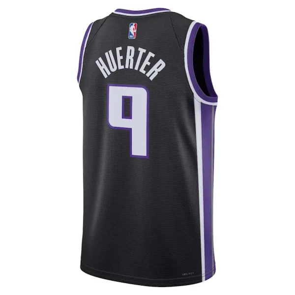 Camiseta Sacramento Kings Kevin Huerter Icon Edition 2023-24 Negro Swingman para Hombre