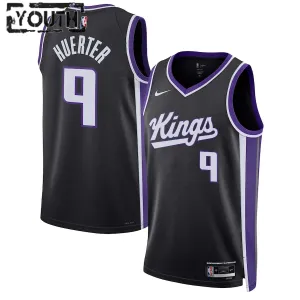 Camiseta Sacramento Kings Kevin Huerter Icon Edition 2023-24 Negro Swingman para Niño