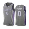 Camiseta Sacramento Kings Malik Monk 0 City Edition 2022-23 Gris Swingman para Hombre