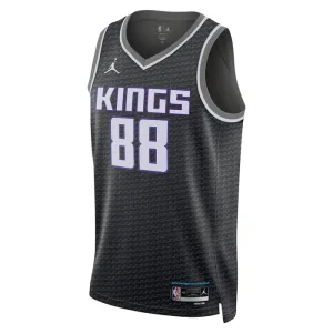 Camiseta Sacramento Kings Neemias Queta 88 Statement Edition Negro Swingman para Hombre