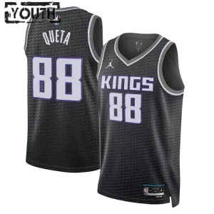 Camiseta Sacramento Kings Neemias Queta 88 Statement Edition Negro Swingman para Niño